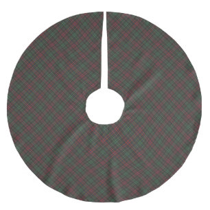 Weihnachts-Schwarz-Rot-Grün-Karodiagonalmuster Polyester Weihnachtsbaumdecke