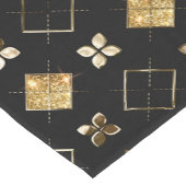 Weihnachts-Schwarz und Gold Metal Weihnachten Geom Kurzer Tischläufer (Ecke)