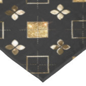 Weihnachts-Schwarz und Gold Metal Weihnachten Geom Tischdecke (Schrägansicht)