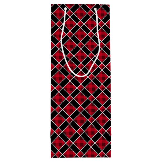 Weihnachts schwarz und rot geschenktüte für weinflaschen (Rückseite)