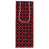 Weihnachts schwarz und rot geschenktüte für weinflaschen (Vorderseite)