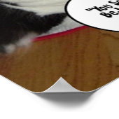 Weihnachts-Schwarz-Weiß-Katze Poster (Ecke)