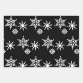 Weihnachts-Schwarz-Weiß-Muster Geschenkpapier Set (Vorderseite 2)