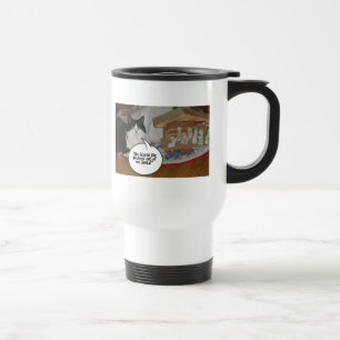Weihnachts-Schwarz-Weiß-Spaß Reisebecher