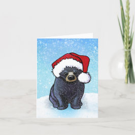 Weihnachts-Schwarzbärenkuppe Feiertagskarte