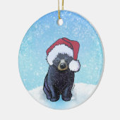 Weihnachts-Schwarzbärenkuppe Keramik Ornament (Links)