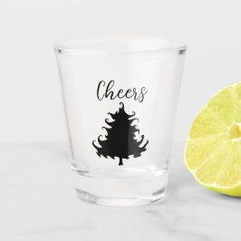 Weihnachts-Schwarzbaum Prost Party Schnapsglas