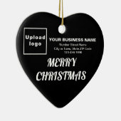 Weihnachts-Schwarze Herzform Keramik Ornament (Rechts)