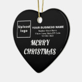 Weihnachts-Schwarze Herzform Keramik Ornament (Links)