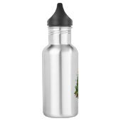 Weihnachts-Schwarze-Katze-Santa-Hut-Baum-Maus Edelstahlflasche (Links)