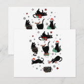 Weihnachts-Schwarze Katzen (Vorne/Hinten)