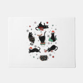Weihnachts-Schwarze Katzen Fußmatte (Vorderseite)