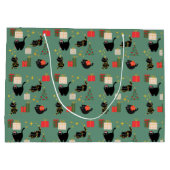 Weihnachts-Schwarze Katzen Große Geschenktüte (Rückseite)