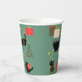 Weihnachts-Schwarze Katzen Pappbecher (Links)
