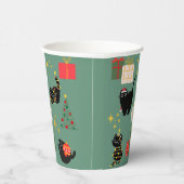 Weihnachts-Schwarze Katzen Pappbecher (Rechts)