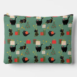 Weihnachts-Schwarze Katzen Zubehörtasche