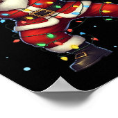 Weihnachts Schwarzer Amerikaner Dabbing Santa Cla Poster (Ecke)