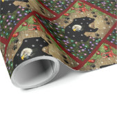Weihnachts Schwarzer Bär Adler Geist Geschenkpapier (Rolleneckpunkt)