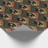 Weihnachts Schwarzer Bär Adler Geist Geschenkpapier (Ecke)