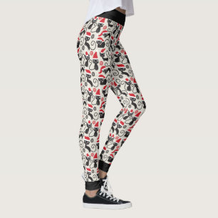 Weihnachts-Schwarzkatzen-Leggings Leggings