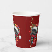 Weihnachts-Schwarzkatzenheft Pappbecher (Rechts)