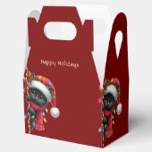 Weihnachts-Schwarzkatzenurlaub-Geschenkboxen Geschenkschachtel (Geöffnet)