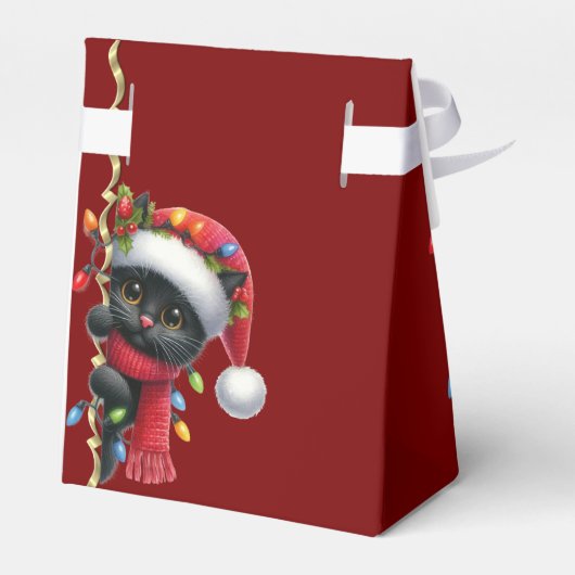 Weihnachts-Schwarzkatzenurlaub-Geschenkboxen Geschenkschachtel (Rückseite)