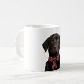Weihnachts-Schwarzklassehund Kaffeetasse (Vorderseite Links)