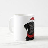 Weihnachts-Schwarzklassehund Kaffeetasse (Vorderseite Links)