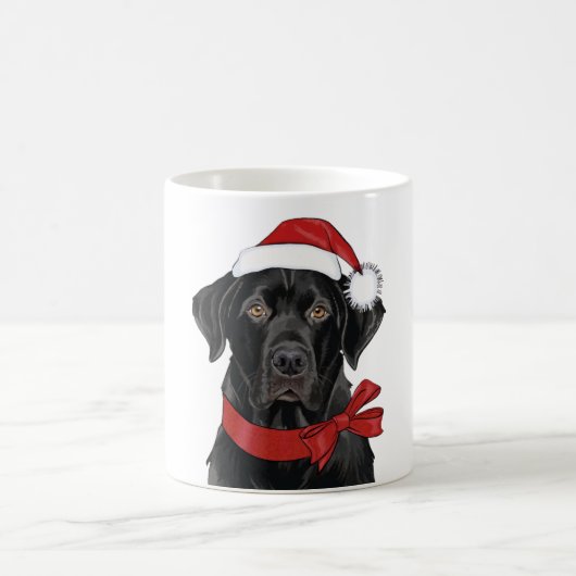 Weihnachts-Schwarzklassehund Kaffeetasse (Mittel)