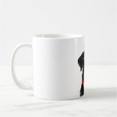 Weihnachts-Schwarzklassehund Kaffeetasse (Links)