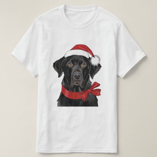Weihnachts-Schwarzklassehund T-Shirt (Design vorne)
