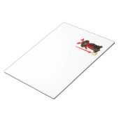 Weihnachts-Schwarzspielzeug-Poodle-Hund als Rentie Notizblock (angewinkelt)