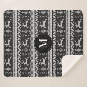 Weihnachts-Schwarzwild und Weißnorwegisches Hirsch Sherpadecke (Vorderseite (Horizontal))