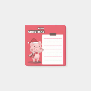 Weihnachts-Schwein-Post-it-Notes Post-it Klebezettel