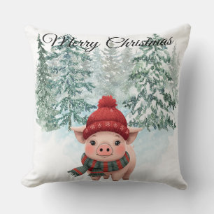 Weihnachts-Schweine-Wurfkissen Kissen
