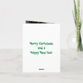 Weihnachts-Schweinekarte Feiertagskarte (Rückseite)