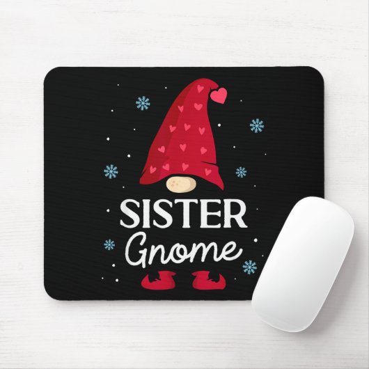 Weihnachts-Schwester-Gnom-Zwergen-Gartenzwerg-Fami Mousepad (Mit Mouse)