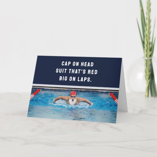 Weihnachts-Schwimmen  Feiertagskarte (Vorderseite)