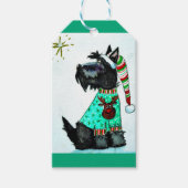 Weihnachts Scottie Geschenkanhänger (Vorderseite)