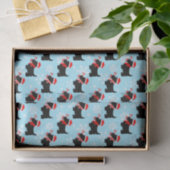 Weihnachts-Scottie-Hunde-Muster Seidenpapier (Geschenk)