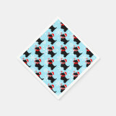Weihnachts Scottie Hunde Muster Serviette (Ecke)