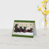 Weihnachts Scotties Karte (Gelbe Blume)