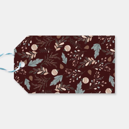 Weihnachts Script Boho Greenerity Weihnachten Geschenkanhänger (Rückseite Horizontal)