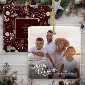 Weihnachts-Script-Foto Boho Greenery Weihnachten Keramikornament