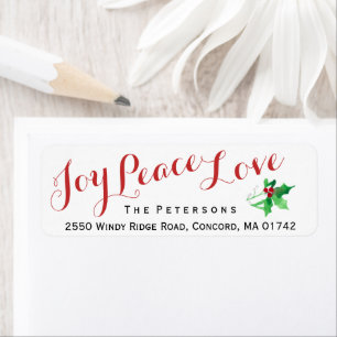 Weihnachts-Script Joce Peace Liebe Holly Custom