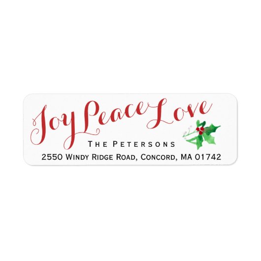 Weihnachts-Script Joce Peace Liebe Holly Custom (Vorne)