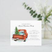 Weihnachts-Script Red Truck Familienfamilie Party  (Stehend Vorderseite)