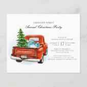 Weihnachts-Script Red Truck Familienfamilie Party  (Vorderseite)