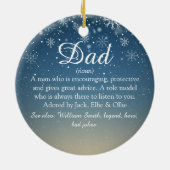 Weihnachts-Script-Vater, Vater, Papa Definition Keramik Ornament (Hinten)